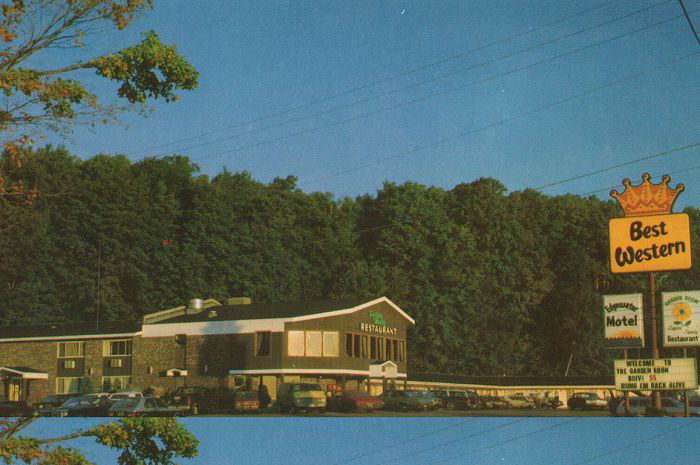 Garden Room Restaurant - Old Postcard (newer photo)